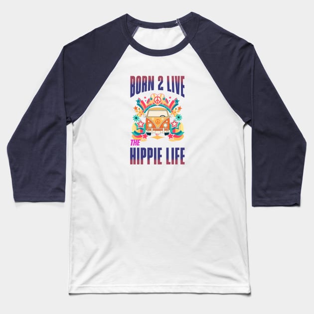 Hippie Life Baseball T-Shirt by masksutopia